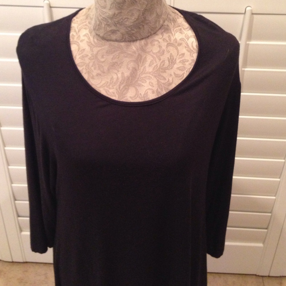 Dunia Black and White Zebra Accent Tunic - Picture 4 of 7